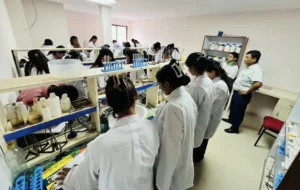 Renovated science laboratory at Joseph School, Kapan, Kathmandu, completed by ST Builders.